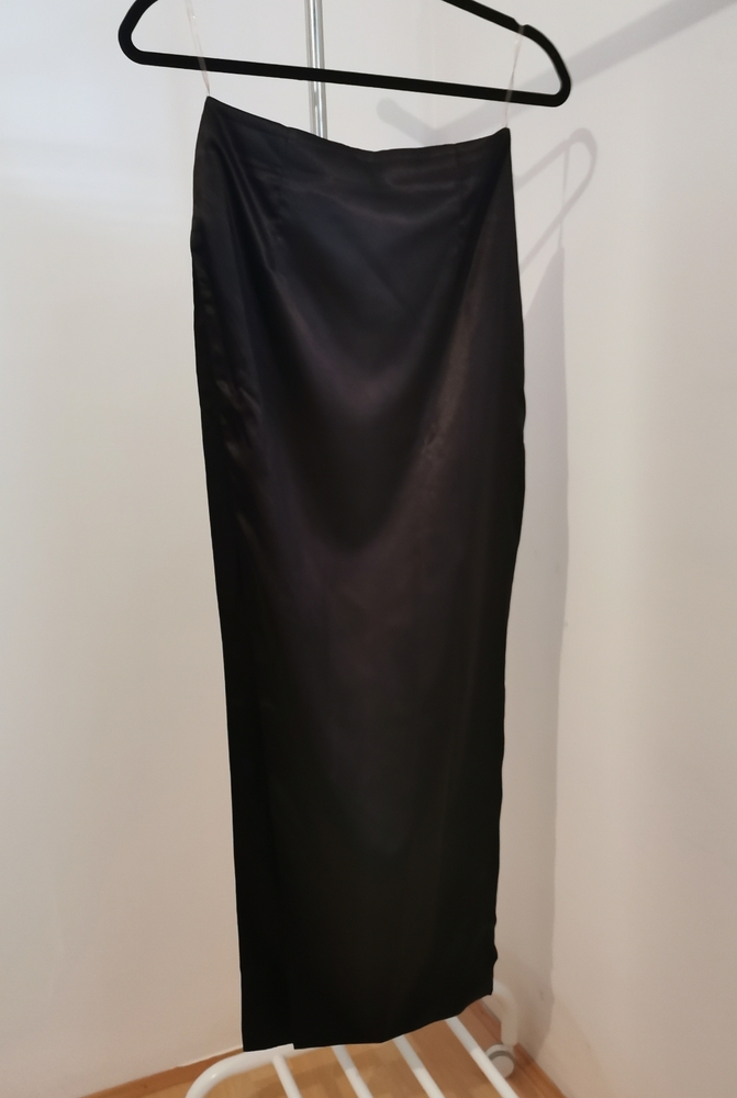 Silk High Slit Skirt